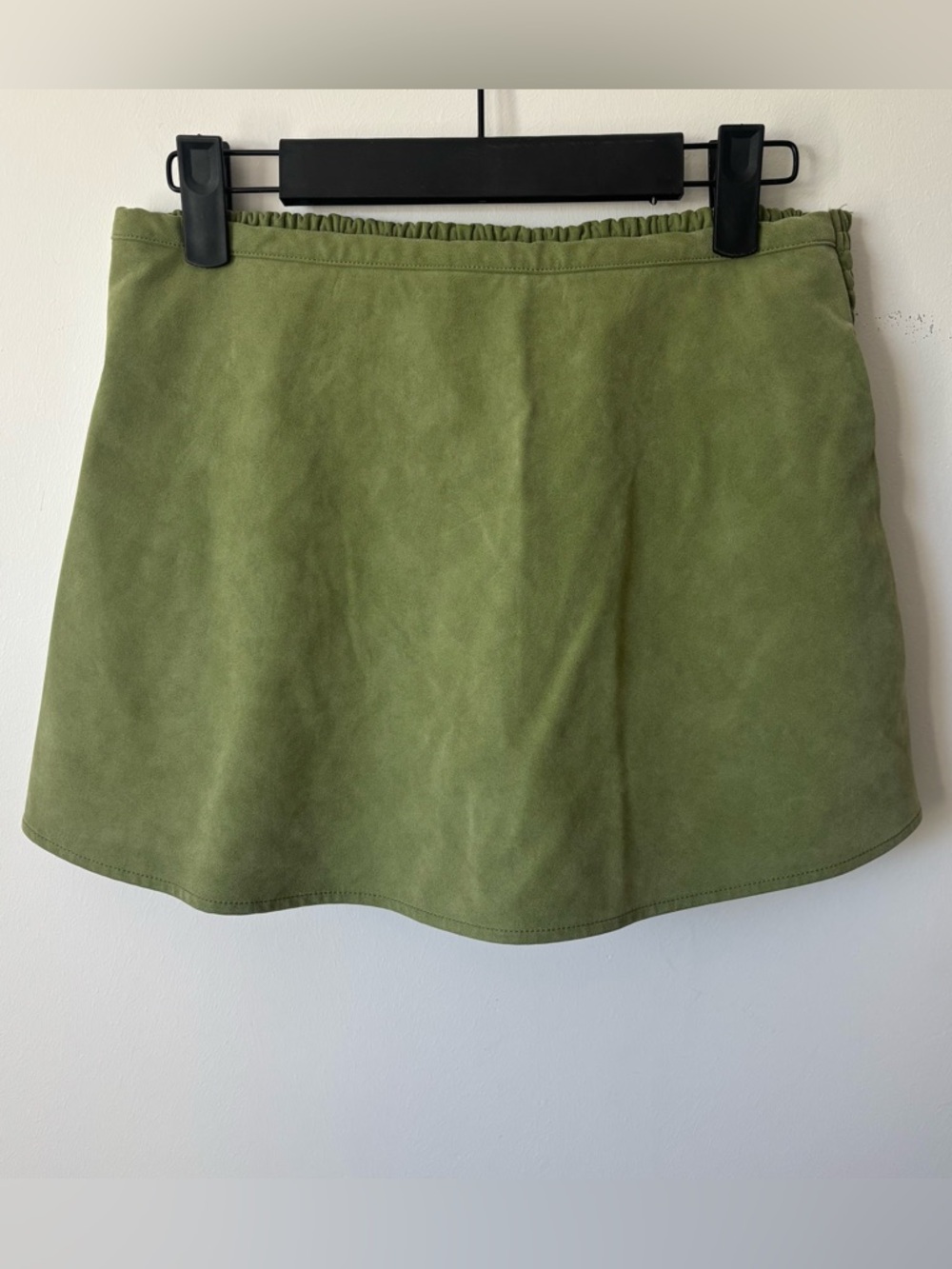 We The Free Paradise Found Green Vegan Suede Skort - Picture 9 of 14